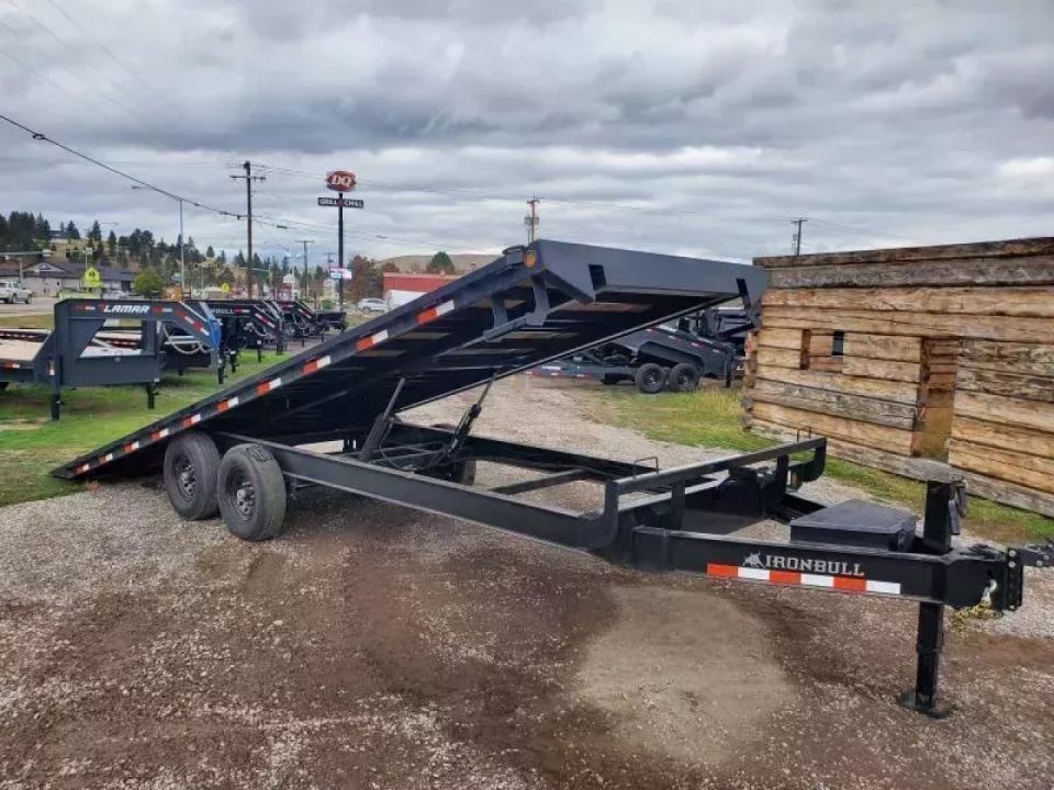 New 2027 Iron Bull 102"x24' 14K Deckover Tilt Trailer