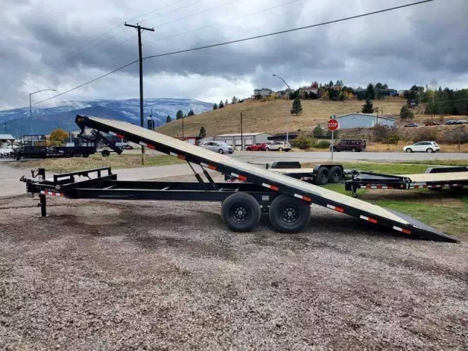 New 2027 Iron Bull 102"x24' 14K Deckover Tilt Trailer