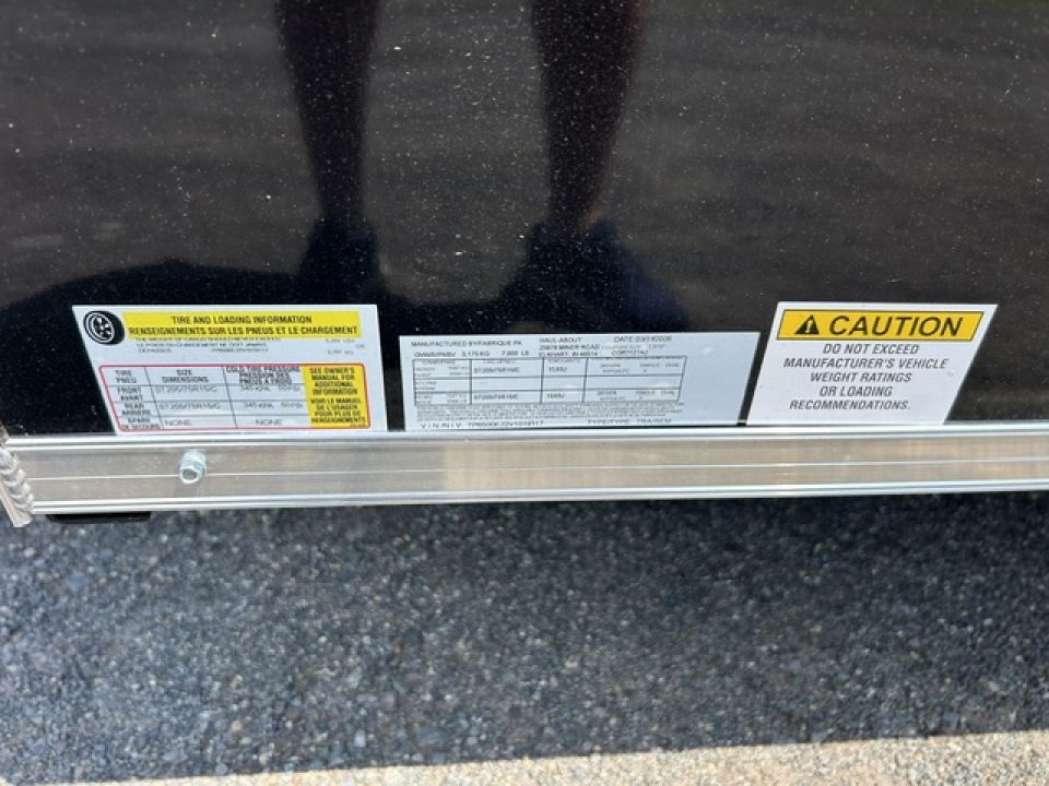 New 2026 Haul About Trailers 7' X 12' V nose tandem axle 7,000 lb. GVWR Cargo / Enclosed Trailer