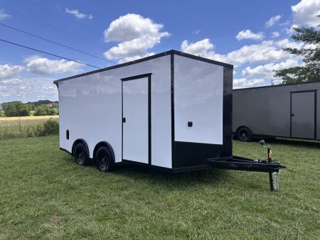New 2026 Luxe 8.5x16 Race Trailer-Finsihed Interior-5200LB Torsion Axle -Blackout