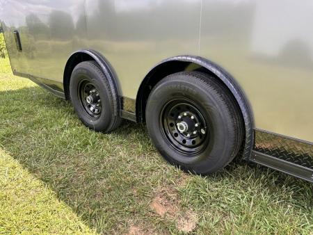 New 2026 Luxe 8.5x24 Racing Trailer Finished Interior- 5200 Tandem Axle-Charcoal-Blackout
