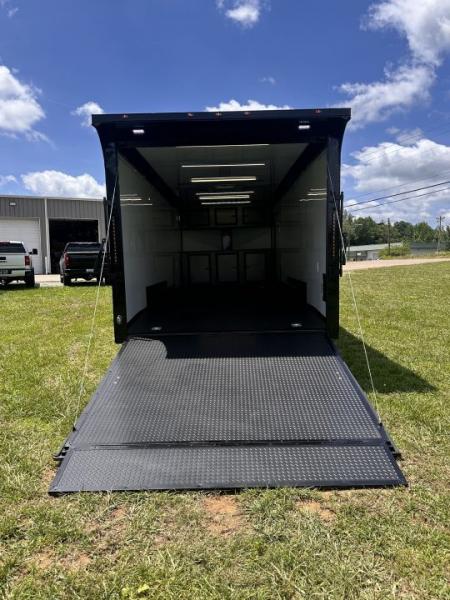 New 2026 Luxe 8.5x24 Racing Trailer Finished Interior- 5200 Tandem Axle-Charcoal-Blackout