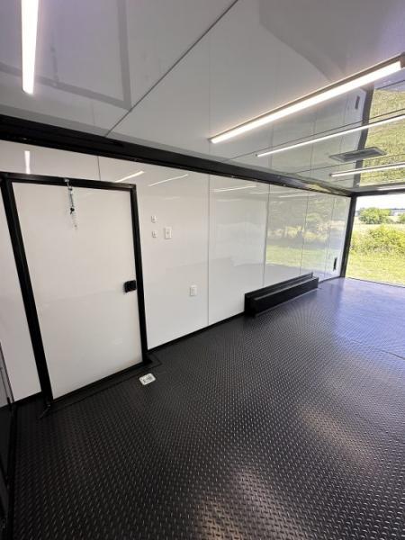 New 2026 Luxe 8.5x24 Racing Trailer Finished Interior- 5200 Tandem Axle-Charcoal-Blackout