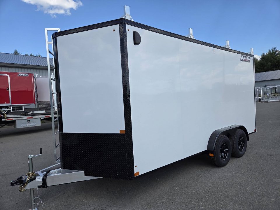 New 2026 Nitro 7.5x16 contractor trailer rear ramp with 5200lb axle Contractor