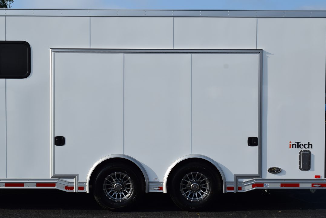 New inTech 18' Tag Extended Wedge Nose w/ 6' Side Ramp Door Multisport Trailer