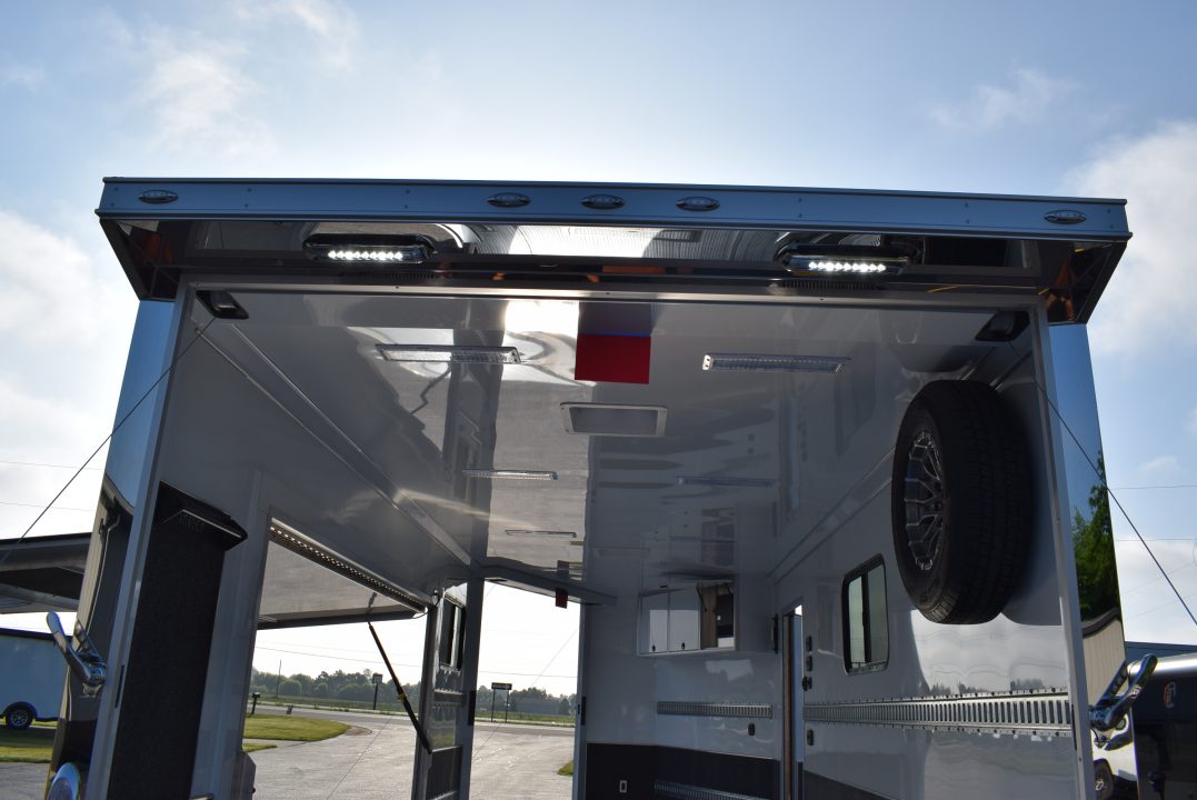 New inTech 18' Tag Extended Wedge Nose w/ 6' Side Ramp Door Multisport Trailer