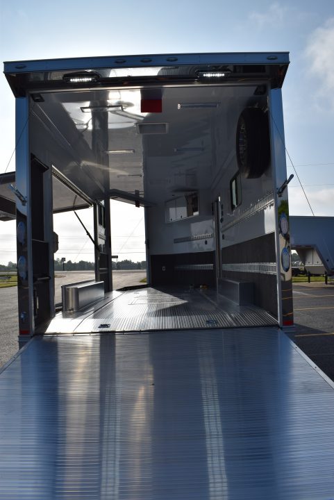 New inTech 18' Tag Extended Wedge Nose w/ 6' Side Ramp Door Multisport Trailer