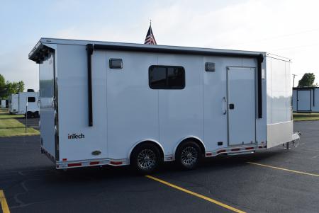 New inTech 18' Tag Extended Wedge Nose w/ 6' Side Ramp Door Multisport Trailer