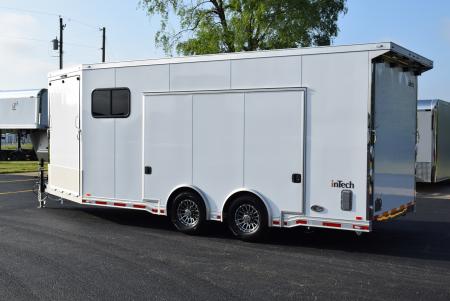 New inTech 18' Tag Extended Wedge Nose w/ 6' Side Ramp Door Multisport Trailer