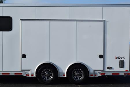 New inTech 18' Tag Extended Wedge Nose w/ 6' Side Ramp Door Multisport Trailer