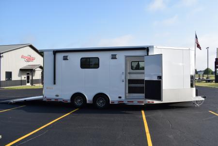 New inTech 18' Tag Extended Wedge Nose w/ 6' Side Ramp Door Multisport Trailer