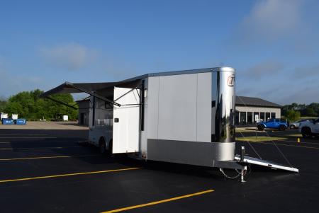 New inTech 18' Tag Extended Wedge Nose w/ 6' Side Ramp Door Multisport Trailer