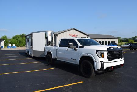 New inTech 18' Tag Extended Wedge Nose w/ 6' Side Ramp Door Multisport Trailer