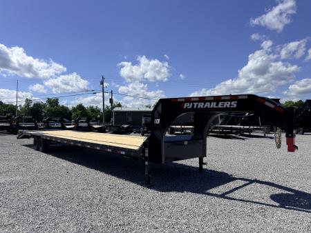 New 2026 PJ Trailers 102X40 GOOSENECK 16K GVWR (MEGA RAMPS) Flatbed Trailer