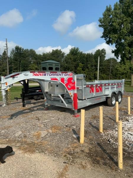 New 2026 N&N 16 ft 20k Gooseneck with hydraulic jacks