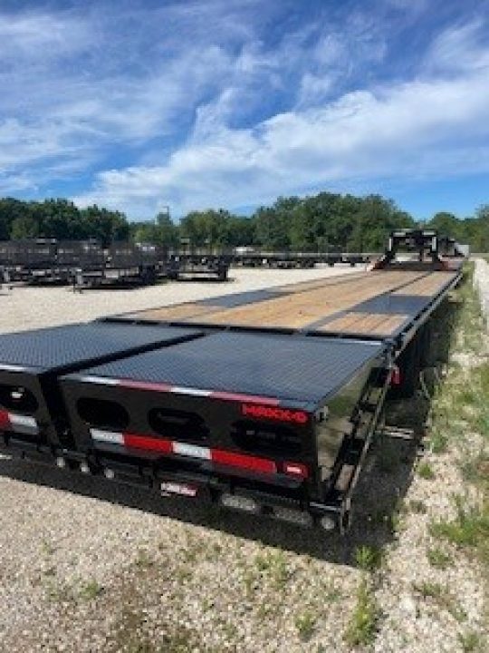 New 2027 MAXX-D LKX10240 102x40 25990 GVWR 5' Dovetail/MAXXD-Out Ramps Flatbed Trailer