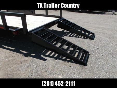 New 2026 Longhorn Trailers 83x20 Gooseneck 14K Utility Trailer / Lowboy Trailer / 7000# Axles / 3" Square Tubing / 5ft Heavy Duty Stand Up Ramps / LED Lights