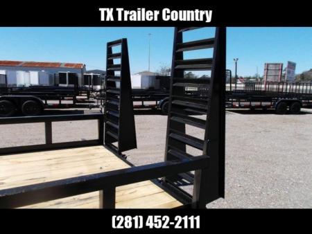 New 2026 Longhorn Trailers 83x20 Gooseneck 14K Utility Trailer / Lowboy Trailer / 7000# Axles / 3" Square Tubing / 5ft Heavy Duty Stand Up Ramps / LED Lights