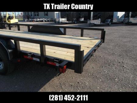 New 2026 Longhorn Trailers 83x20 Gooseneck 14K Utility Trailer / Lowboy Trailer / 7000# Axles / 3" Square Tubing / 5ft Heavy Duty Stand Up Ramps / LED Lights