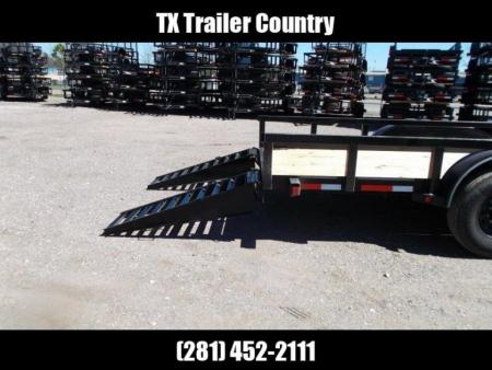 New 2026 Longhorn Trailers 83x20 Gooseneck 14K Utility Trailer / Lowboy Trailer / 7000# Axles / 3" Square Tubing / 5ft Heavy Duty Stand Up Ramps / LED Lights