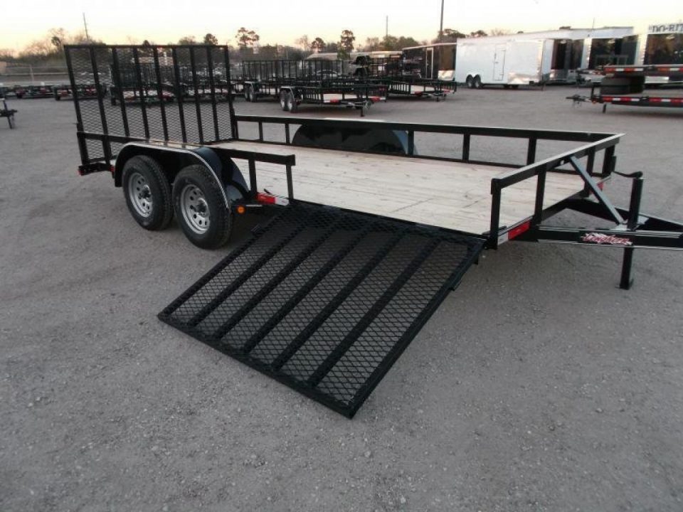 New 2026 Longhorn Trailers 83x16 Utility Trailer / ATV Trailer / Side by Side Trailer / 2" Bulldog Coupler / 4ft Rear Ramp / 4ft Side Load Ramp / Electric Brakes / Pipetop