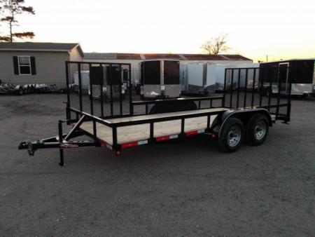 New 2026 Longhorn Trailers 83x16 Utility Trailer / ATV Trailer / Side by Side Trailer / 2" Bulldog Coupler / 4ft Rear Ramp / 4ft Side Load Ramp / Electric Brakes / Pipetop