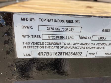 New 2026 Top Hat MP 16'x83" Utility Trailer