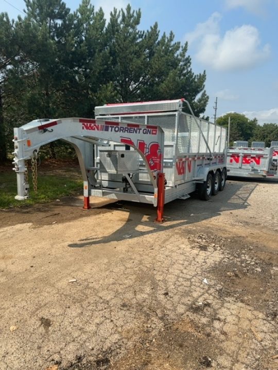 New 2026 N&N Tri axle Gooseneck 23K Dump with hudraulic jacks and combo gate