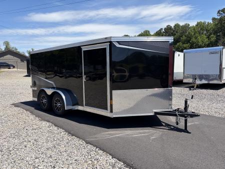 Used 2025 Haulmark 7x14 Low Hauler Motorcycle Trailer, Finished Interior