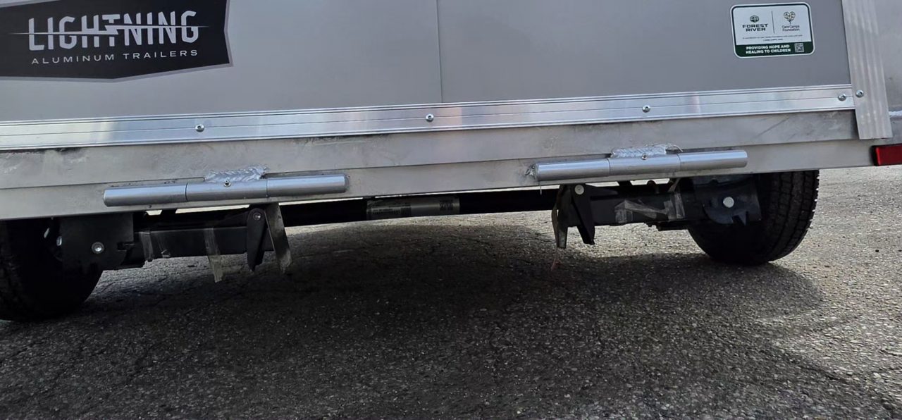New 5 X 8 CARGO ENCLOSED ALL ALUMINUM REAR RAMP DOOR LIGHTNING 2027 SINGLE AXLE