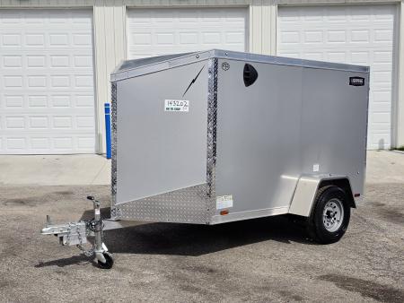 New 5 X 8 CARGO ENCLOSED ALL ALUMINUM REAR RAMP DOOR LIGHTNING 2027 SINGLE AXLE