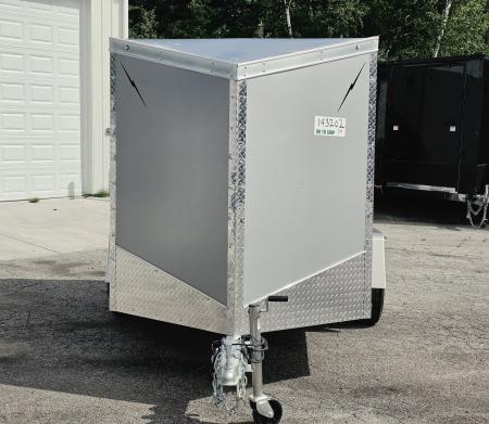 New 5 X 8 CARGO ENCLOSED ALL ALUMINUM REAR RAMP DOOR LIGHTNING 2027 SINGLE AXLE