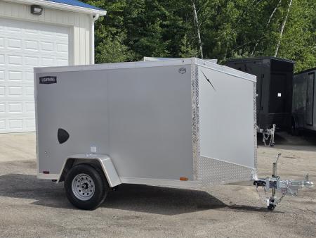 New 5 X 8 CARGO ENCLOSED ALL ALUMINUM REAR RAMP DOOR LIGHTNING 2027 SINGLE AXLE
