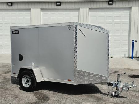 New 5 X 8 CARGO ENCLOSED ALL ALUMINUM REAR RAMP DOOR LIGHTNING 2027 SINGLE AXLE