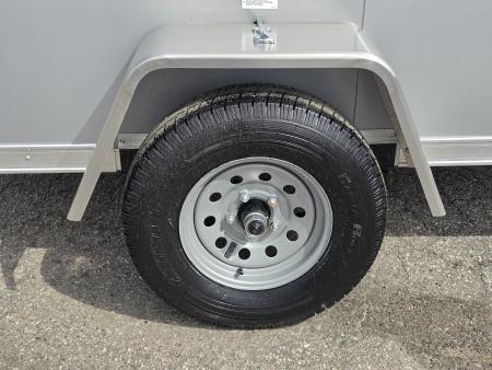 New 5 X 8 CARGO ENCLOSED ALL ALUMINUM REAR RAMP DOOR LIGHTNING 2027 SINGLE AXLE