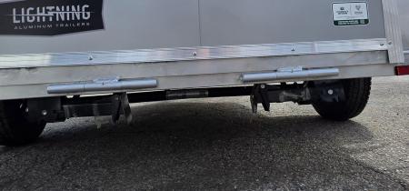 New 5 X 8 CARGO ENCLOSED ALL ALUMINUM REAR RAMP DOOR LIGHTNING 2027 SINGLE AXLE