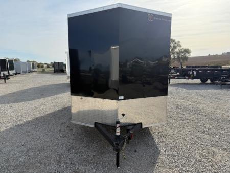 New 2026 Cross Black 7'x16' 7k Beta Flat Top V-Nose Enclosed Cargo Trailer
