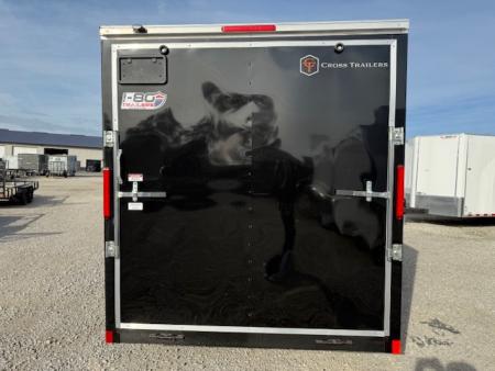 New 2026 Cross Black 7'x16' 7k Beta Flat Top V-Nose Enclosed Cargo Trailer