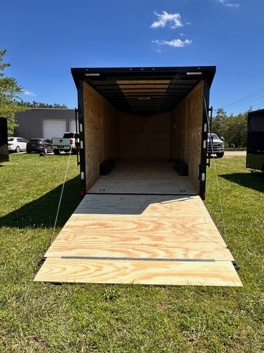 New 2026 Rock Solid 8.5x24 7'6" Interior Car Hauler-5200LB Torsion Axle-Black Poly- Blackout-Enclosed Car Hauler