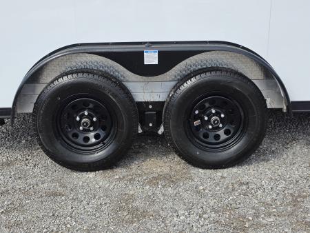 New 7.5 X 14 CARGO ENCLOSED TANDEM AXLE ALL ALUMINUM LIGHTNING 2027 REAR RAMP DOOR