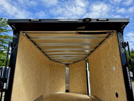 New 7.5 X 14 CARGO ENCLOSED TANDEM AXLE ALL ALUMINUM LIGHTNING 2027 REAR RAMP DOOR