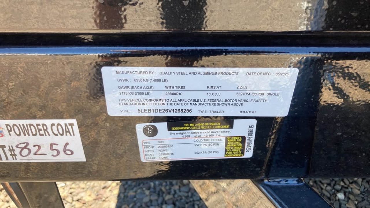 New 2027 Quality Steel and Aluminum 7x14 4' side Dump Trailer