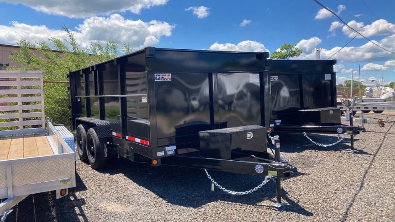 New 2027 Quality Steel and Aluminum 7x14 4' side Dump Trailer