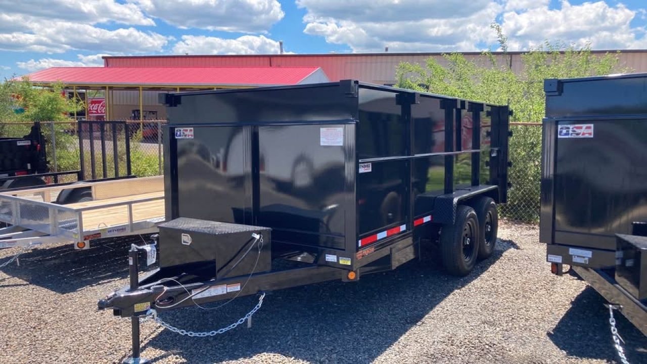New 2027 Quality Steel and Aluminum 7x14 4' side Dump Trailer