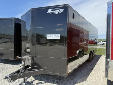 New 2026 Formula Blackout 8.5'x24' 10k Flat Top V-Nose Enclosed Cargo Trailer