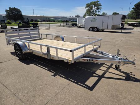 New 2026 H&H Trailers 82x14 Aluminum Rail Side 3K Utility Trailer
