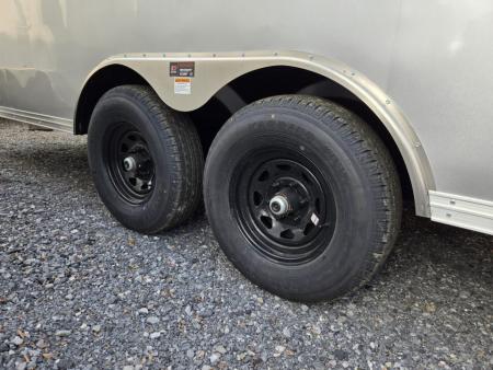 New 8.5 x 24 Car-Mate Custom Enclosed Cargo Trailer, 10K GVWR ***Silver w/6k Torsion Axles, 6" Extra Height, & Get-Out Door