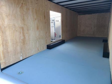 New 8.5 x 24 Car-Mate Custom Enclosed Cargo Trailer, 10K GVWR ***Silver w/6k Torsion Axles, 6" Extra Height, & Get-Out Door