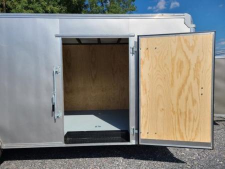 New 8.5 x 24 Car-Mate Custom Enclosed Cargo Trailer, 10K GVWR ***Silver w/6k Torsion Axles, 6" Extra Height, & Get-Out Door