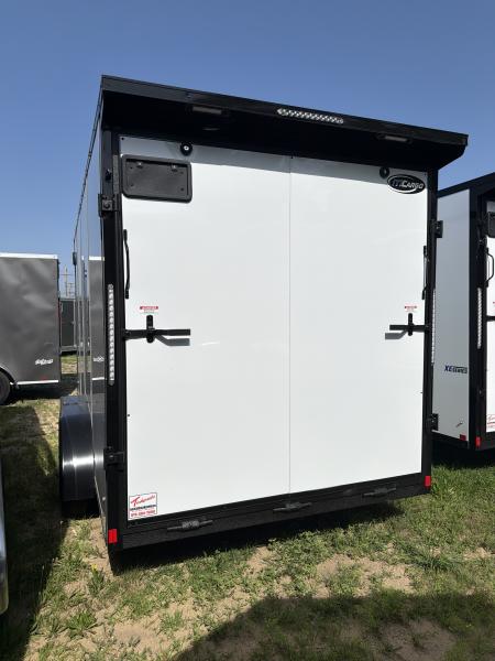 New 2026 ITI Cargo 7 X 16 XE Flat Top V-Nose 7K (Composite White/Black Trim)